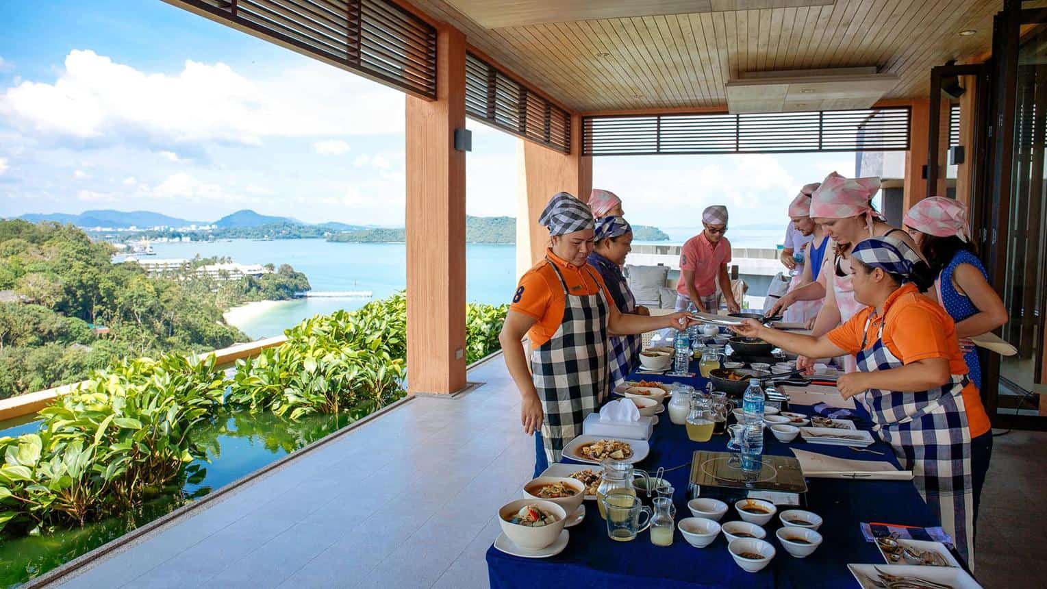 Private Thai cooking class in Phuket villa kitchen
